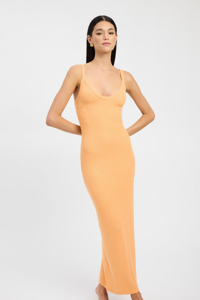 product Dayton Dress Kookai Straight Midi Fitted Squareneck white womens-dresses