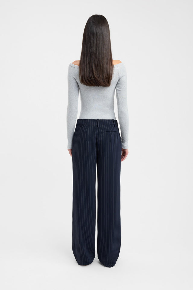 back Madison Off Shoulder Top Kookai Fitted Straight Long sleeve Womens-Blouse