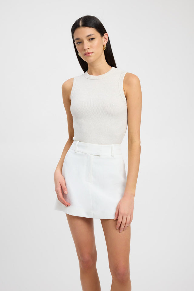 product Theodore Tank Kookai Fitted Thick strap white womens-singlets