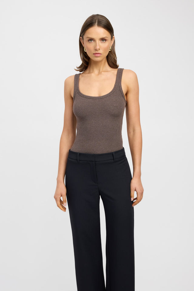 product Freya Tank Kookai Relaxed Thick strap Round white womens-singlets