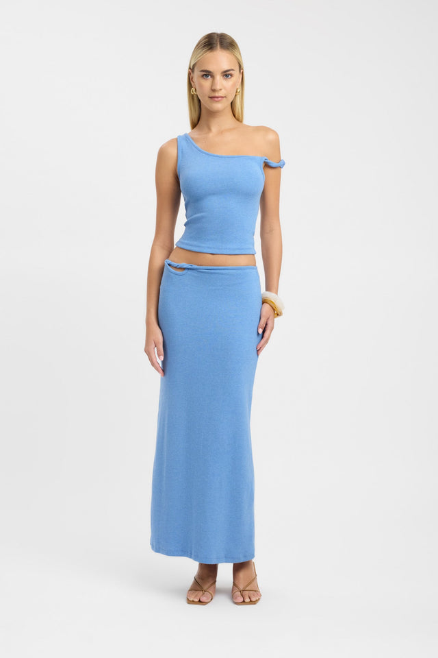 front Finn Top Kookai Fitted Asymmetry Sleeveless Womens-Blouse