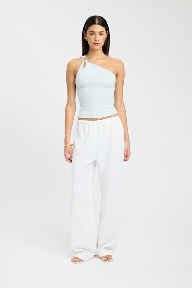 front Tawney Top Kookai Fitted Asymmetry Sleeveless Womens-Blouse