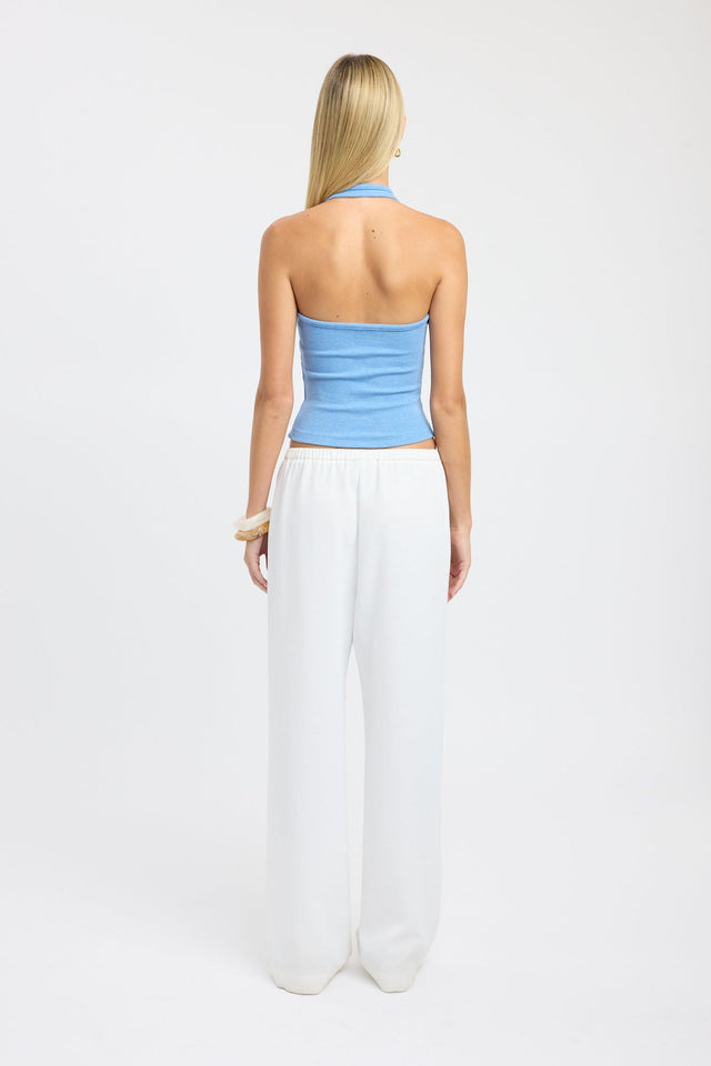 back Casper Tank Kookai Fitted Boatneck Sleeveless Womens-Blouse