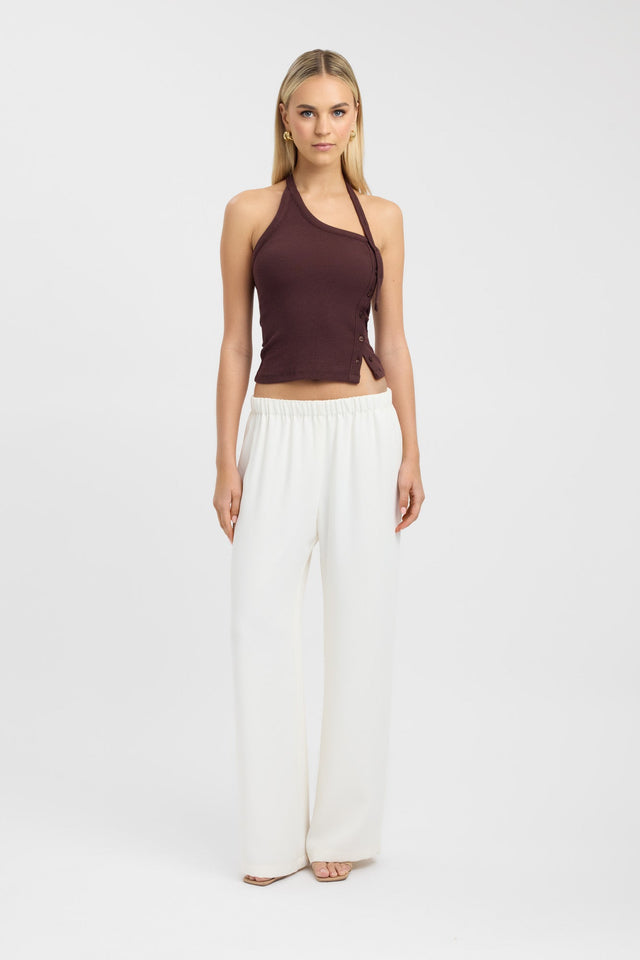 side Mika Tank Kookai Fitted Thick strap Asymmetry womens-singlets