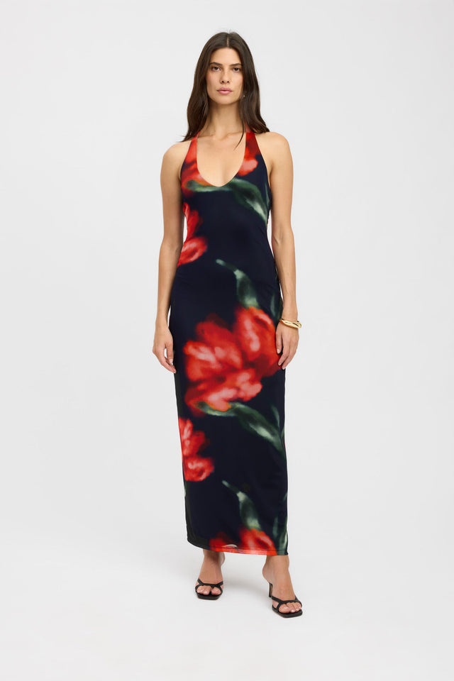 product Francesca Halter Dress Kookai Bodycon Maxi Fitted Scoopneck black womens-dresses