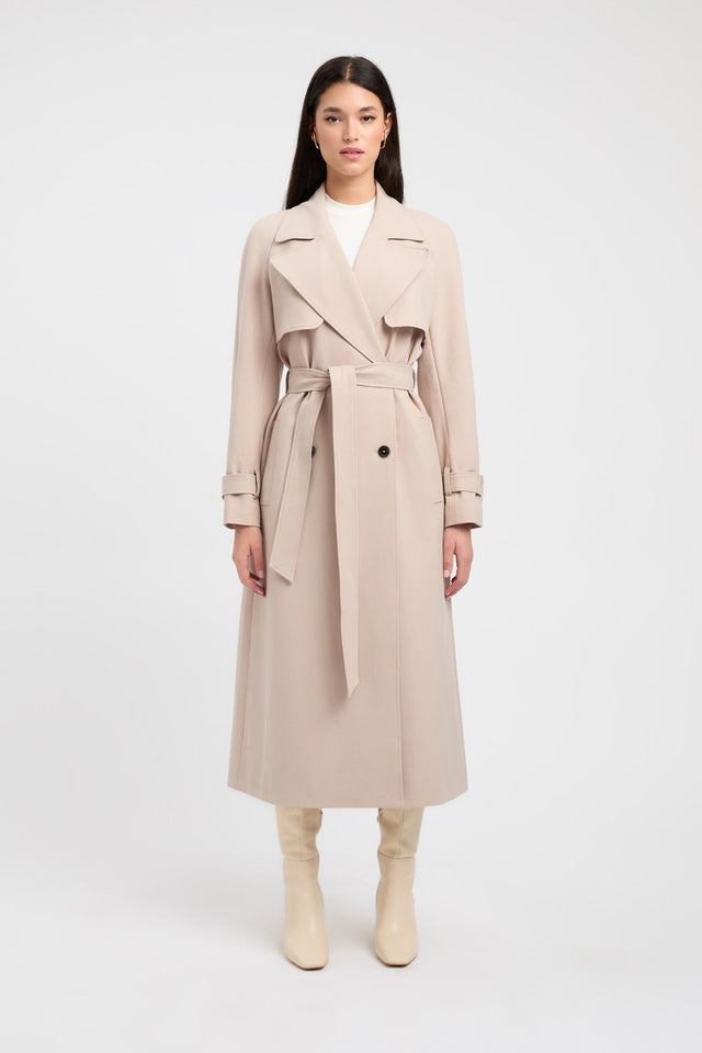 side Berlin Trench Kookai Long sleeve Trench-coat Full length womens-coats-and-jackets