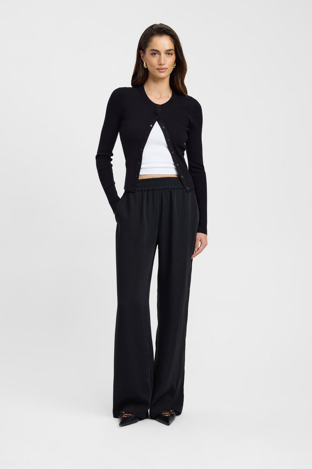 front Lola Cardigan Kookai Oversized Highneck Long sleeve Womens-Blouse