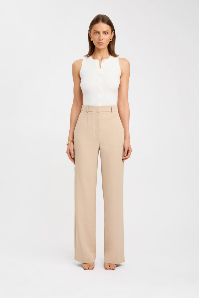 product Ariel Straight Leg Pant Kookai Regular High-rise beige womens-regular-pants