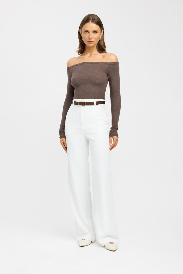 product Ariel Straight Leg Pant Kookai Regular High-rise white womens-regular-pants