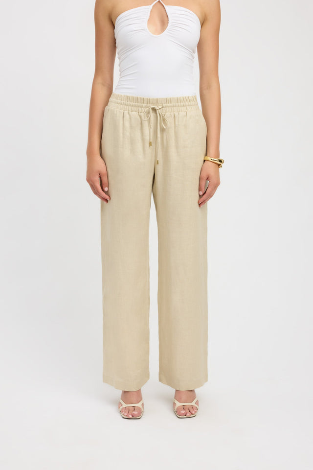 product Tahiti Pants Kookai Wide-leg High-rise white womens-regular-pants