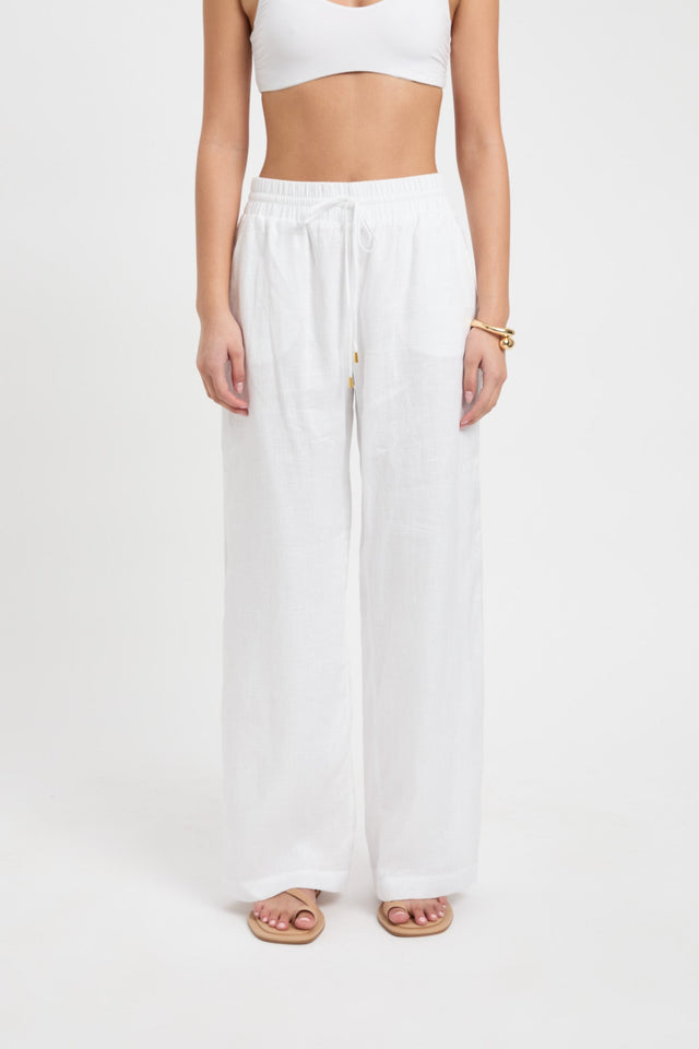 product Tahiti Pant Kookai Wide-leg High-rise white womens-regular-pants