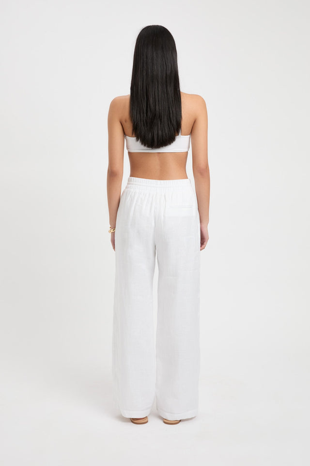 front Tahiti Pant Kookai Wide-leg High-rise white womens-regular-pants