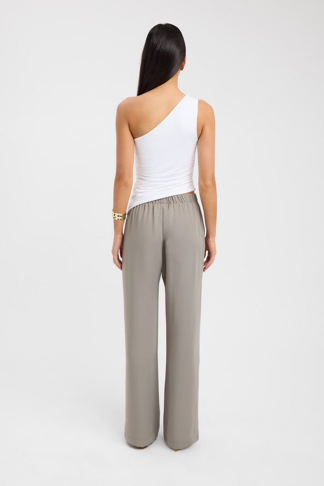 back Maria Elastic Pant Kookai Wide-leg Mid-rise brown womens-regular-pants