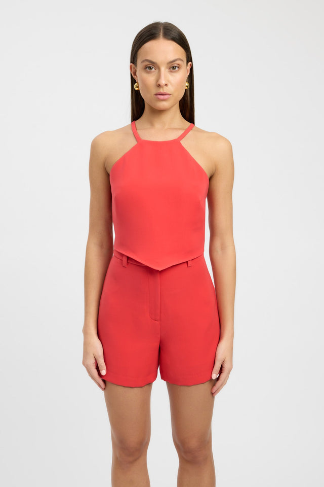 product Maria Triangle Top Kookai Fitted Highneck Sleeveless Womens-Blouse