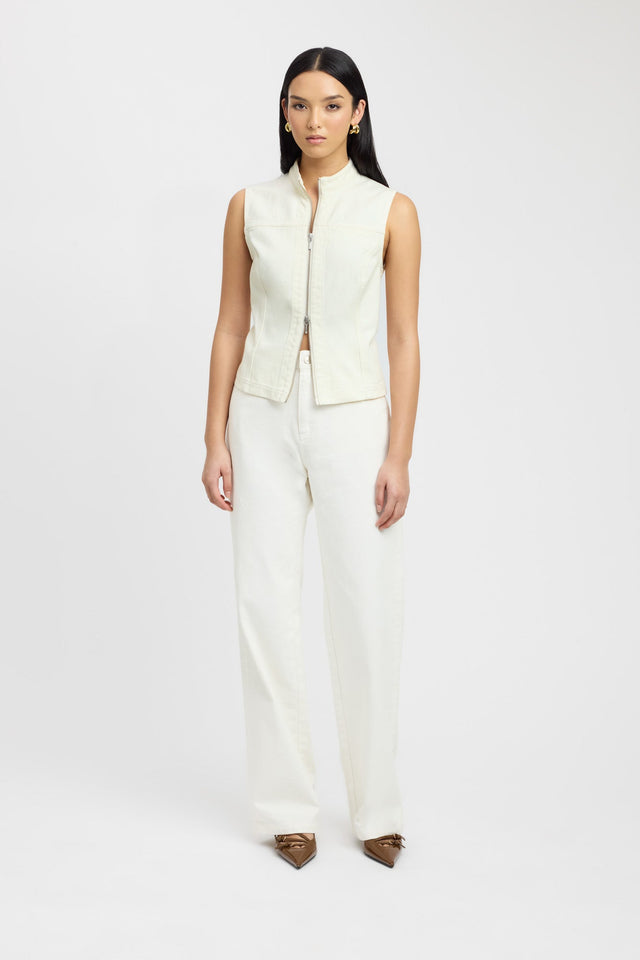 product Gaia Vest Kookai Relaxed Highneck Sleeveless Womens-Blouse