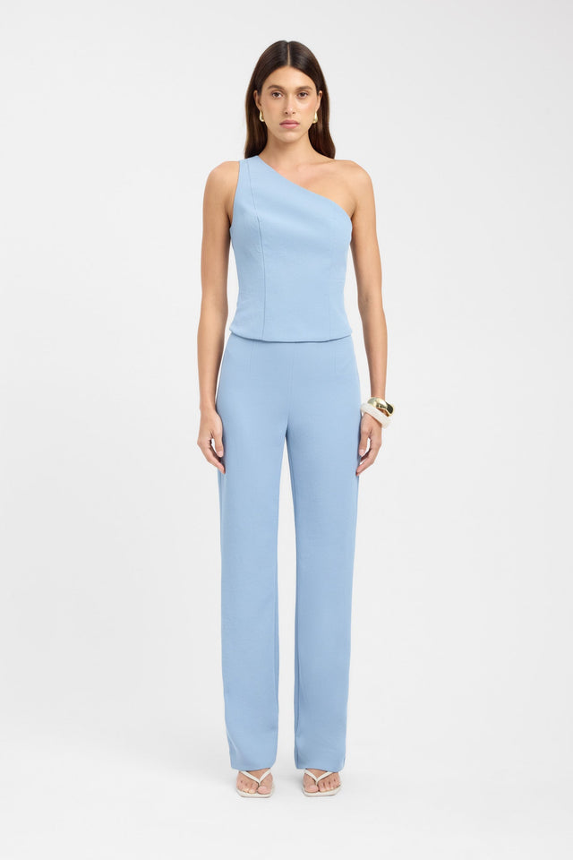 side Ariel One Shoulder Top Kookai Fitted Asymmetry Sleeveless Womens-Blouse