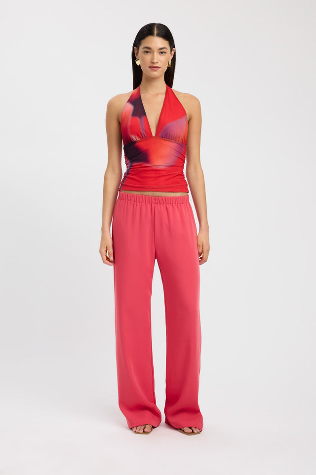 front Flora Tank Kookai Fitted V-neck Sleeveless Womens-Blouse