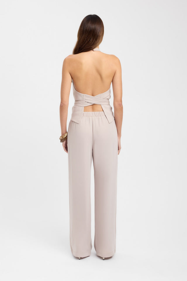 back Maria Tie Top Kookai Fitted Cowlneck Sleeveless Womens-Blouse