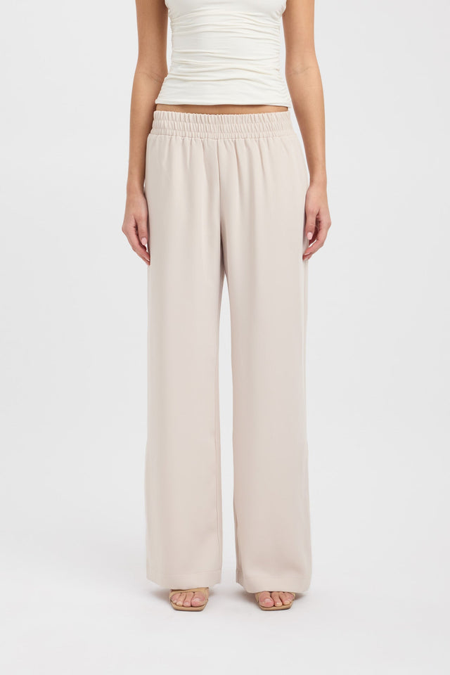 front Maria Wide Leg Pant Kookai Wide-leg High-rise brown womens-regular-pants