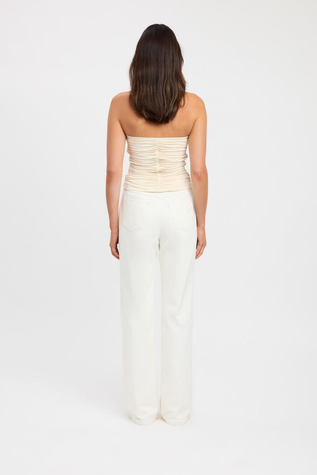 back Remi Rouched Top Kookai Fitted Straight Sleeveless Womens-Blouse