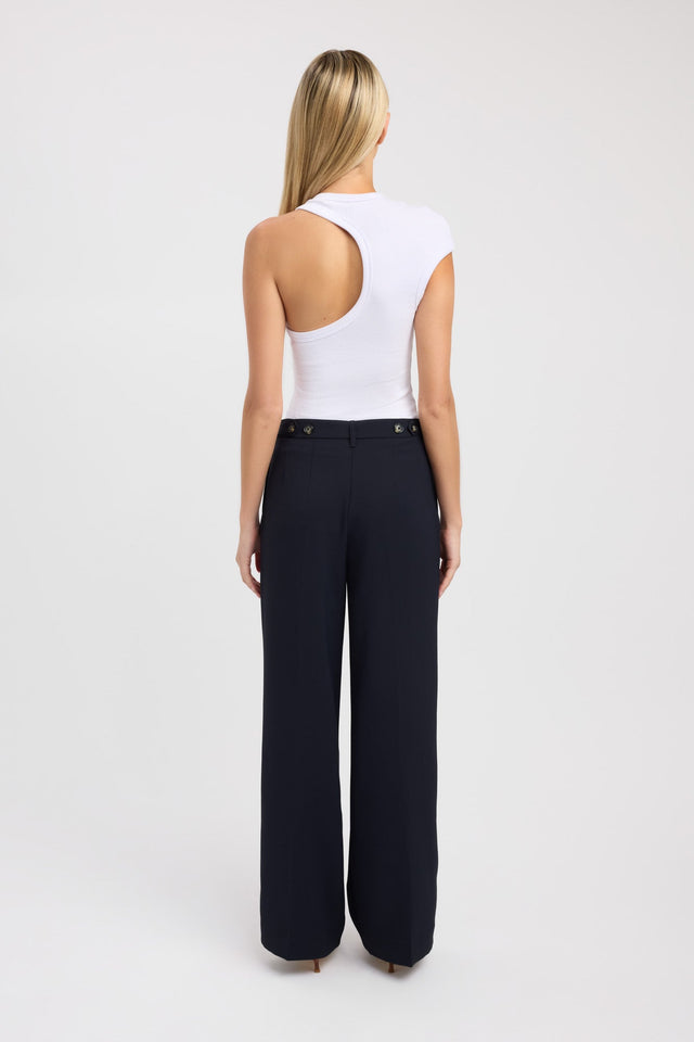 back Swan Top Kookai Fitted Roundneck Short sleeves Womens-Blouse