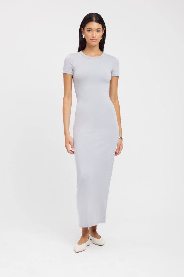 product Taleen Tee Dress Kookai Bodycon Midi Fitted Roundneck grey womens-dresses