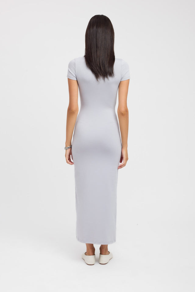 product Taleen Tee Dress Kookai Bodycon Midi Fitted Roundneck grey womens-dresses