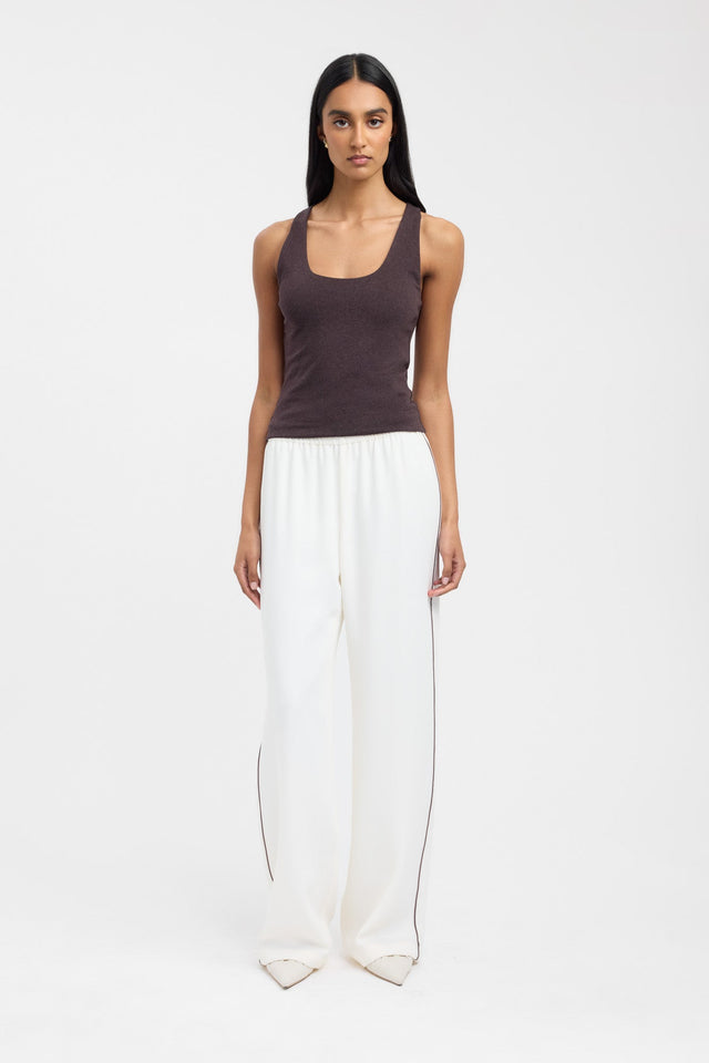 side Lewis Tank Kookai Fitted Scoopneck Sleeveless Womens-Blouse