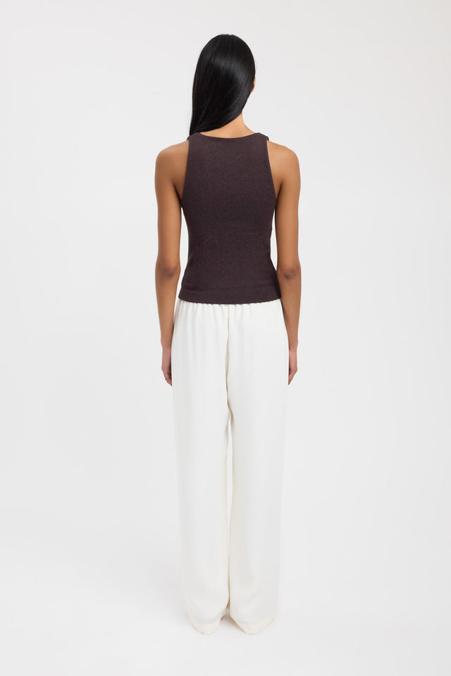 back Lewis Tank Kookai Fitted Scoopneck Sleeveless Womens-Blouse