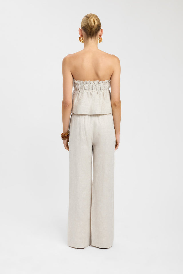 back Tahiti Shirred Top Kookai Fitted Straight Sleeveless Womens-Blouse
