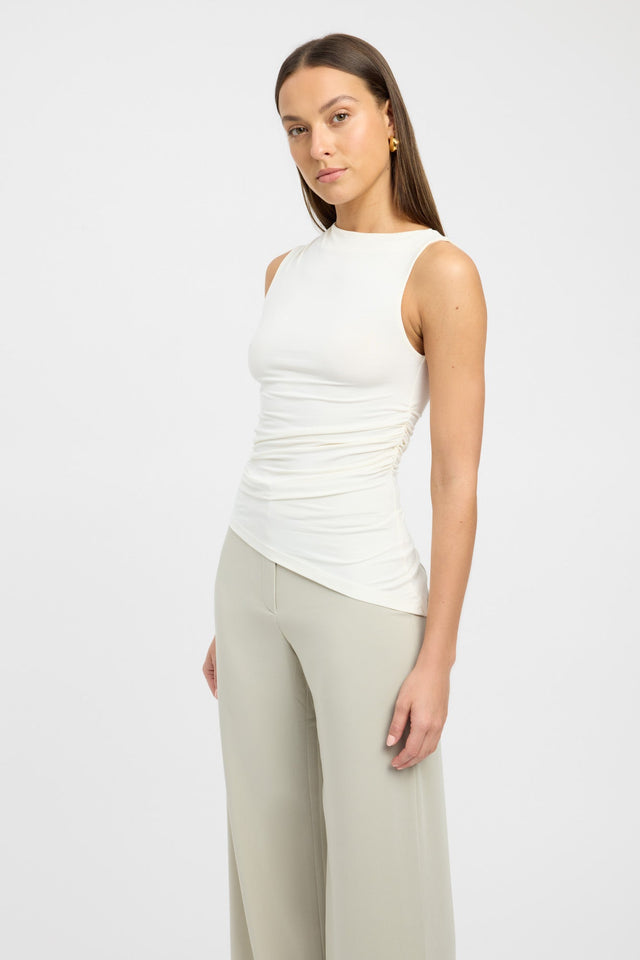 Alannah Top Kookai Fitted Thick strap Boat white womens-singlets