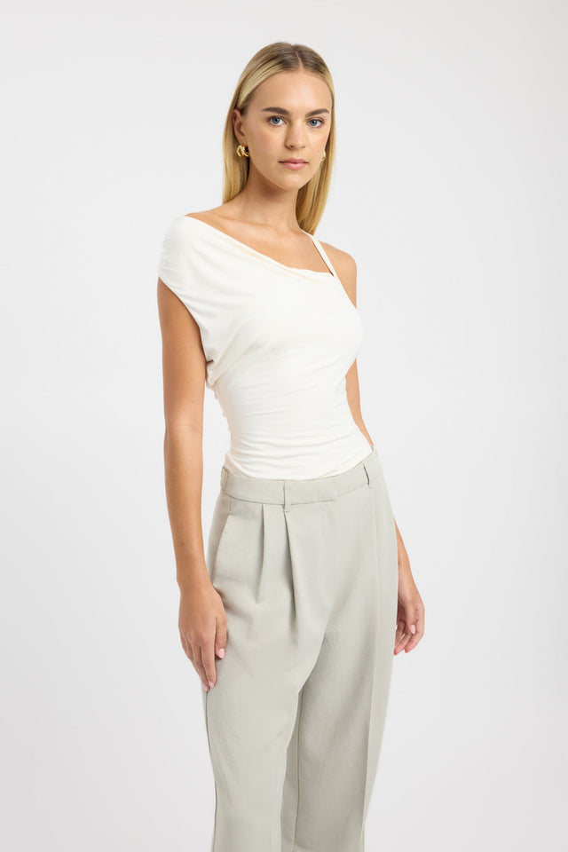 side Jessie Cowl Top Kookai Relaxed Thick strap Cowl womens-singlets