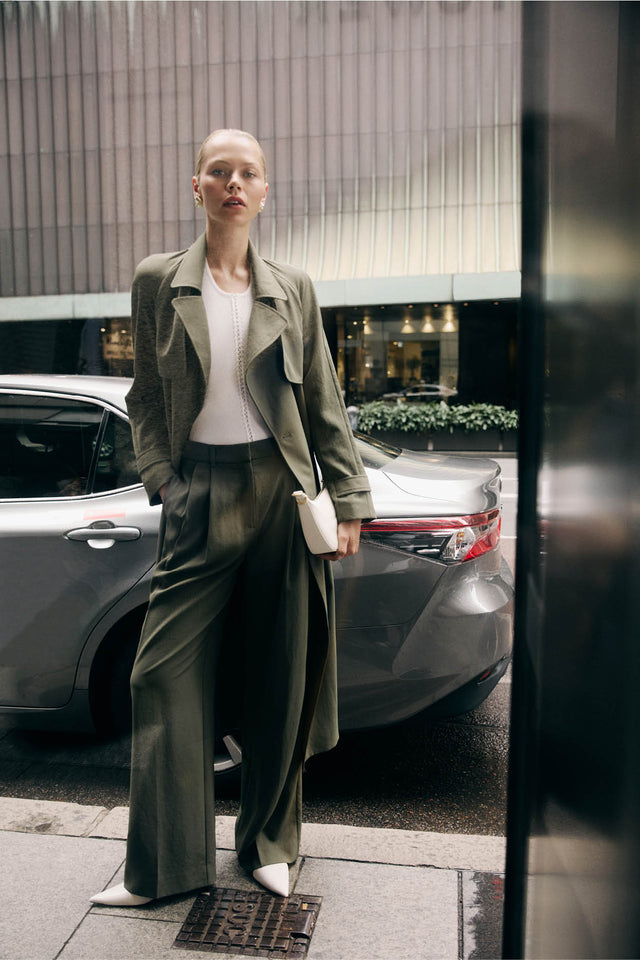 Opal Adjustable Pant Kookai Wide-leg Mid-rise black womens-regular-pants