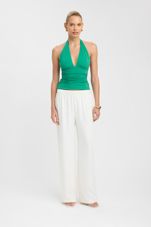 side Florence Top Kookai Fitted Plungeneck Sleeveless Womens-Blouse