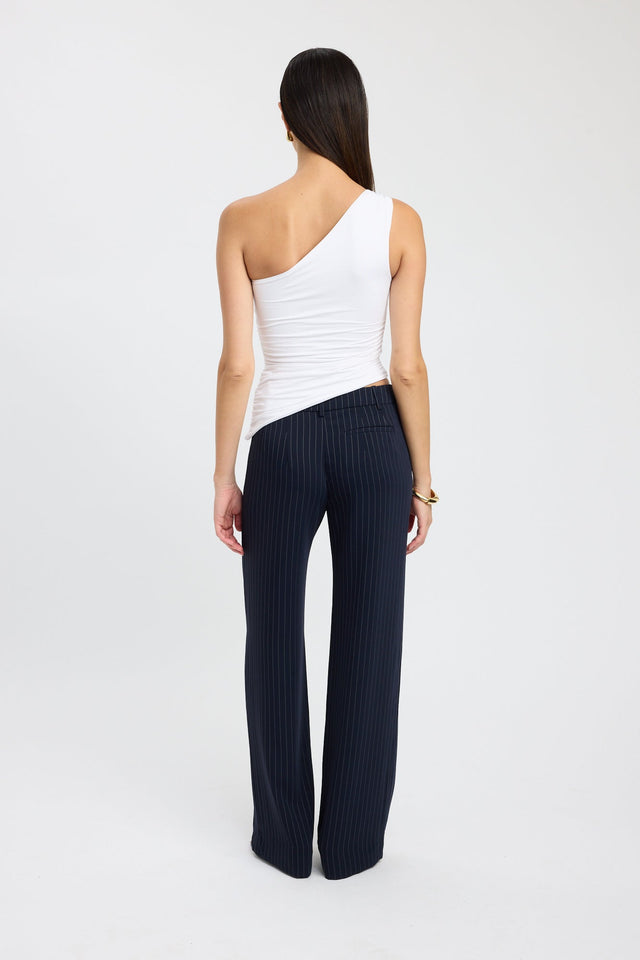 back Iman Knot Top Kookai Fitted Asymmetry Sleeveless Womens-Blouse