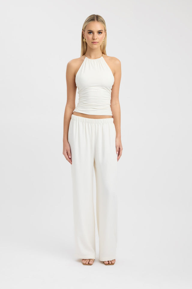 front Melita Top Kookai Fitted Roundneck Sleeveless Womens-Blouse