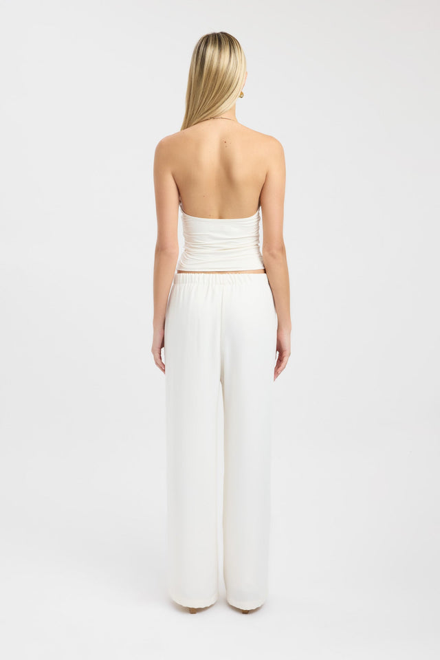 back Melita Top Kookai Fitted Roundneck Sleeveless Womens-Blouse