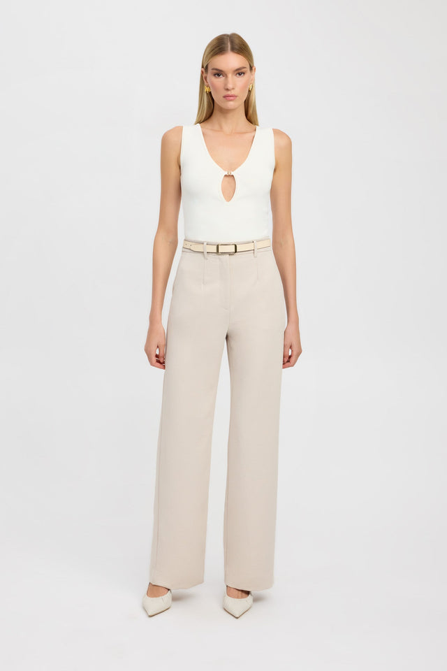 product Ariel Straight Leg Pant Kookai Wide-leg Mid-rise white womens-regular-pants
