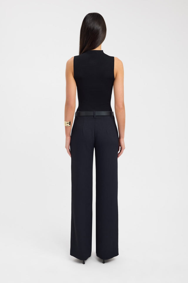 back Serenity Tank Kookai Fitted High-neck brown womens-singlets