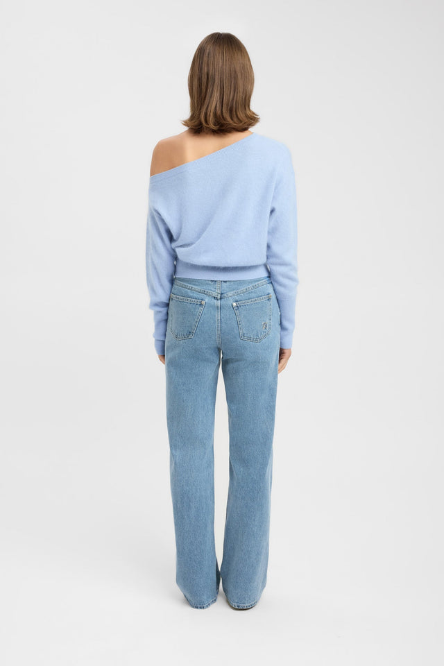 back Geneva One Shoulder Jumper Kookai Asymmetry Relaxed grey womens-jumpers