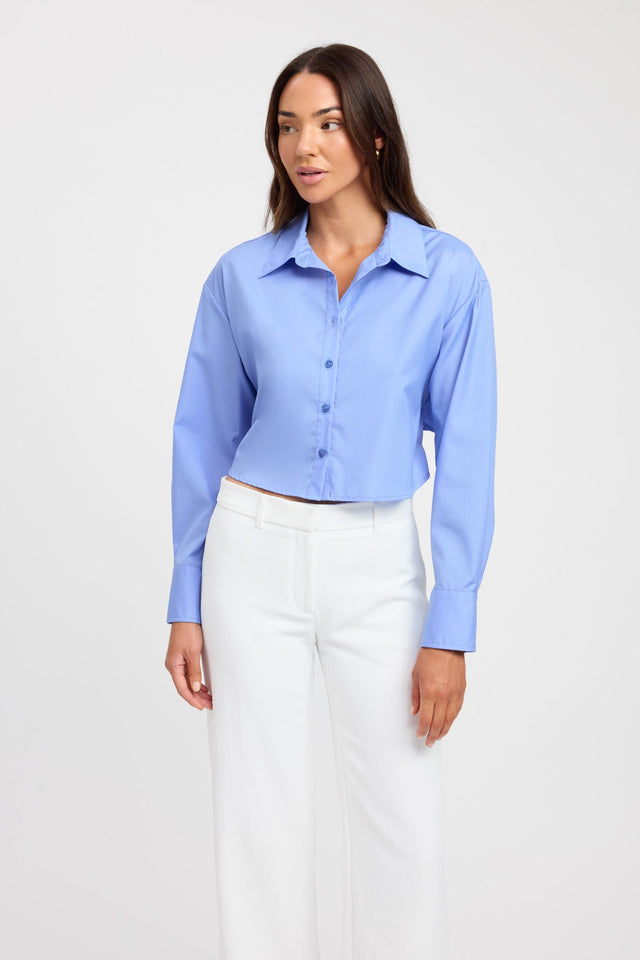 product Percy Tie Shirt Kookai Relaxed Roundneck Three quarter sleeves Womens-Blouse