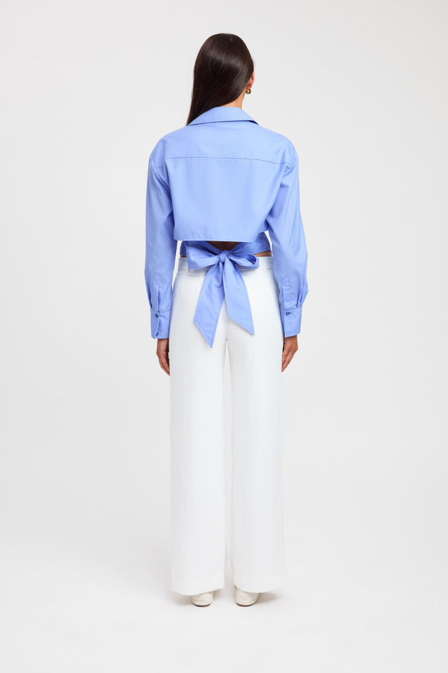 product Percy Tie Shirt Kookai Relaxed Roundneck Three quarter sleeves Womens-Blouse