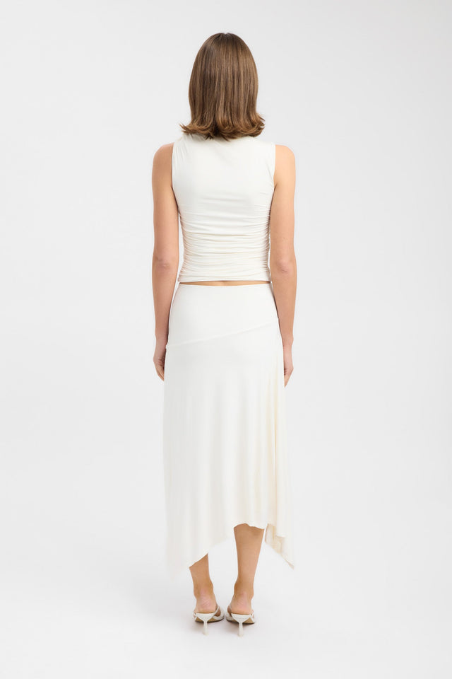 back Ziah Top Kookai Fitted Highneck Sleeveless Womens-Blouse