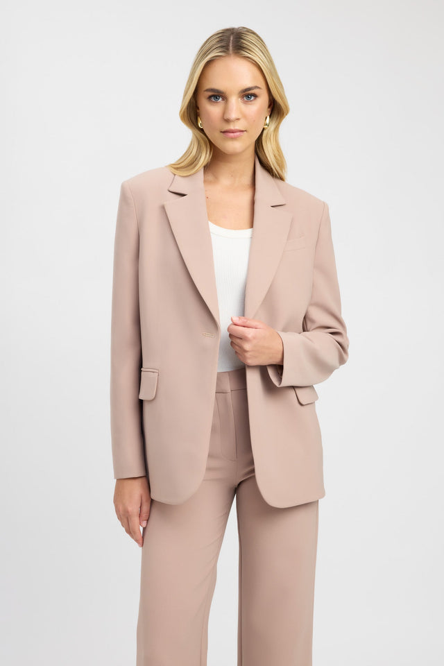 product Alto Curved Blazer Kookai Long sleeve Blazer Regular white womens-coats-and-jackets 