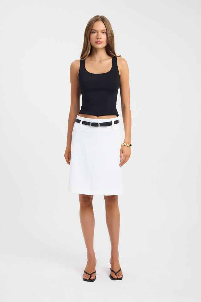 side Ariel Low Rise Midi Skirt Kookai Straight Midi womens-skirts 