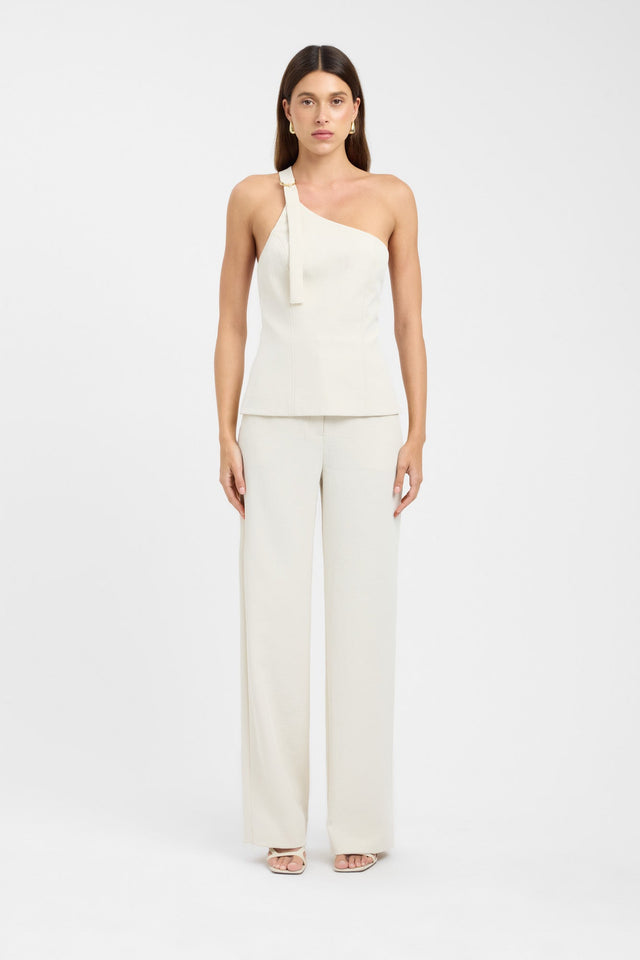 side Ariel Buckle Top Kookai Oversized Asymmetry Sleeveless Womens-Blouse 