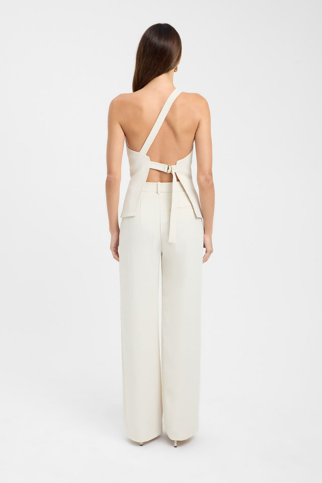 back Ariel Buckle Top Kookai Oversized Asymmetry Sleeveless Womens-Blouse 