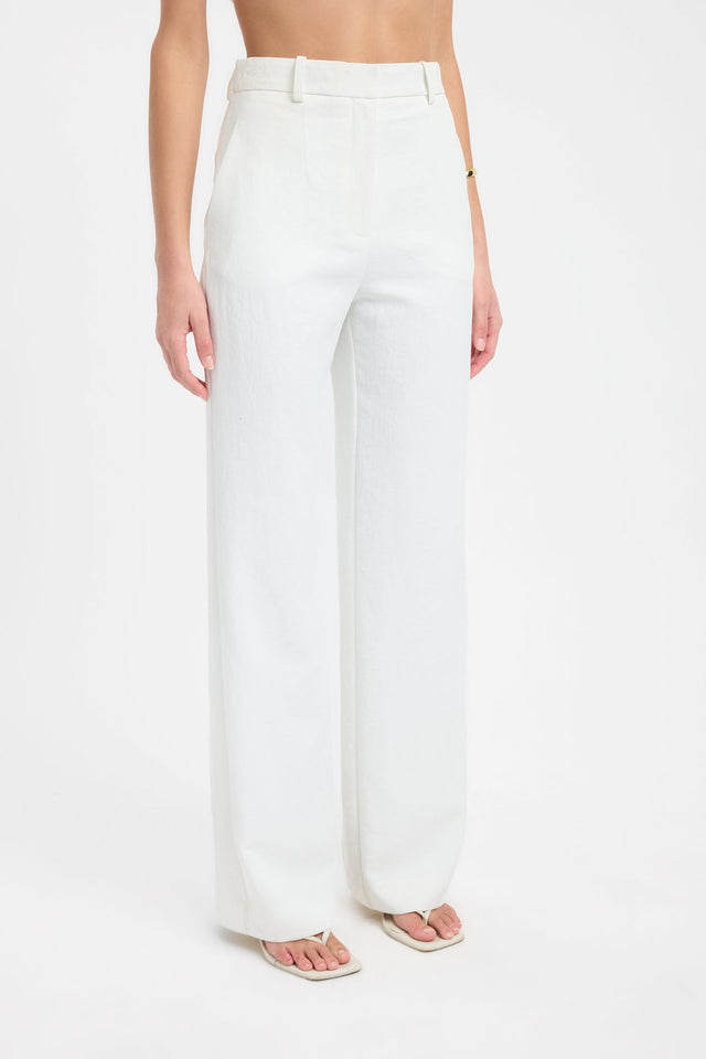 Crafted with the Ariel Straight Leg Pant in womens-regular-pants featuring regular high-rise white side
