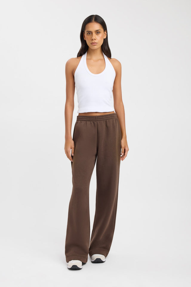 front Tate Wide Leg Pant Kookai Wide-leg High-rise brown womens-regular-pants 