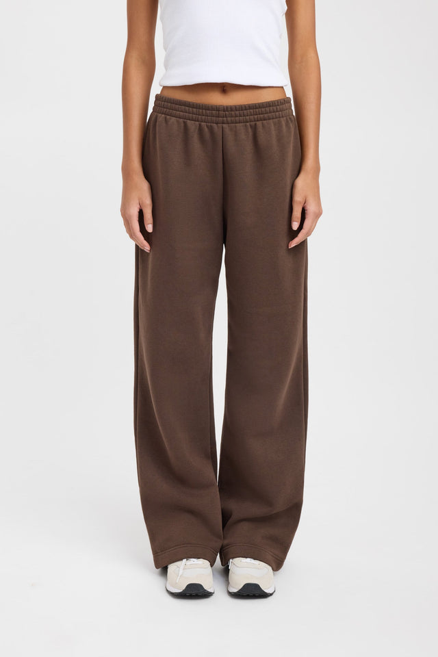side Tate Wide Leg Pant Kookai Wide-leg High-rise brown womens-regular-pants 